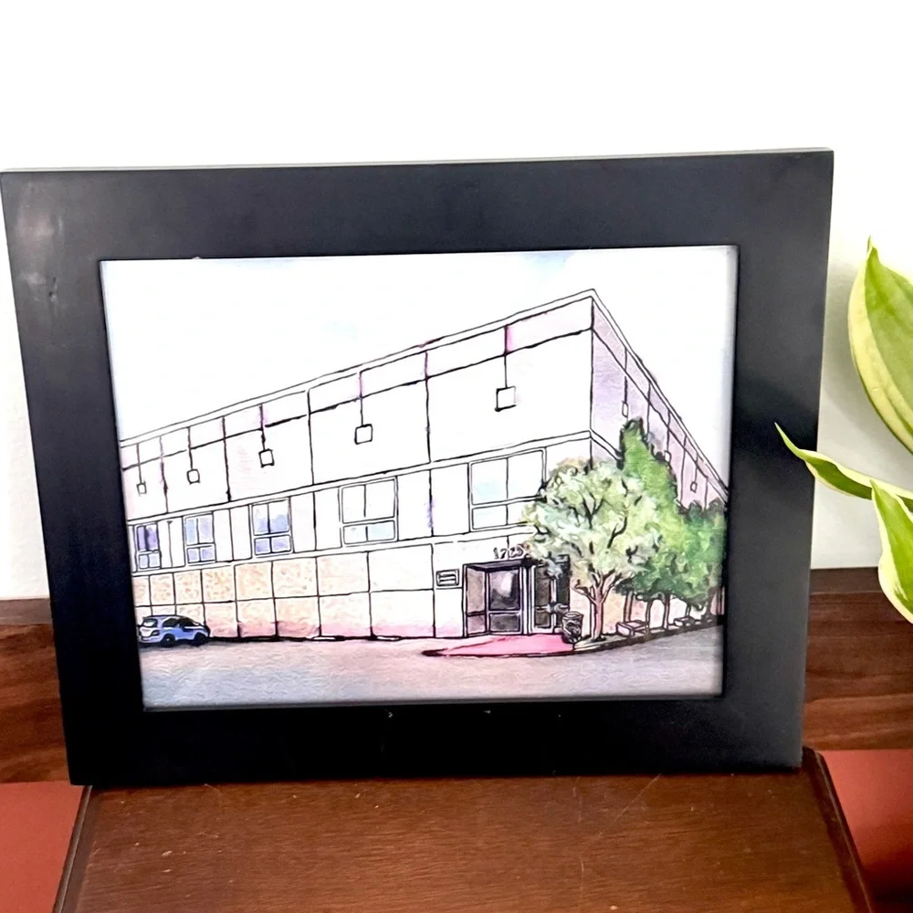 The Office TV Show Pam’s Watercolor Painting Print Framed Wall Art Memorabilia